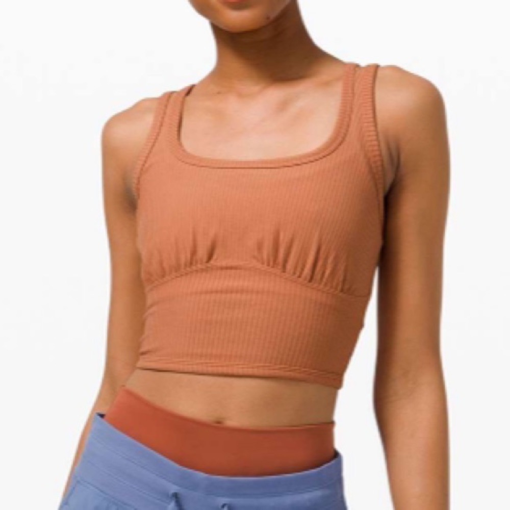 Lululemon la square neck crop tank